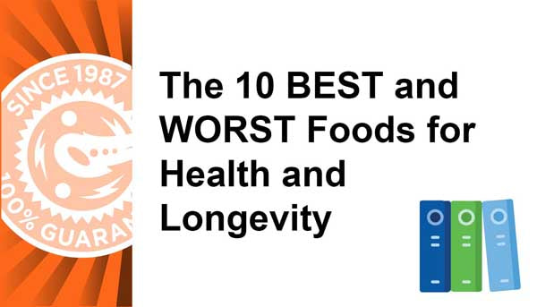 Los 10 MEJORES y PEORES alimentos para la salud y la longevidad