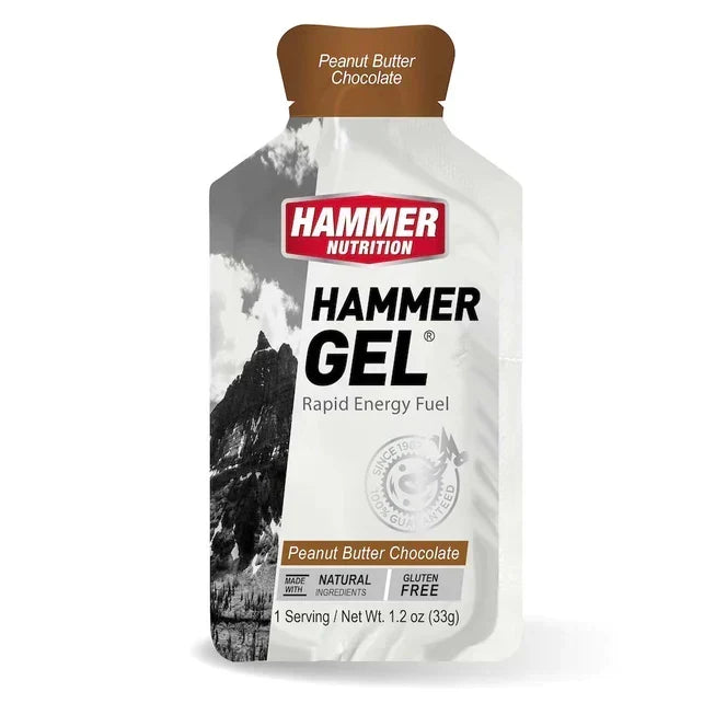 Hammer Gel, gel energético en sobres individuales de Crema de cacahuate con Chocolate