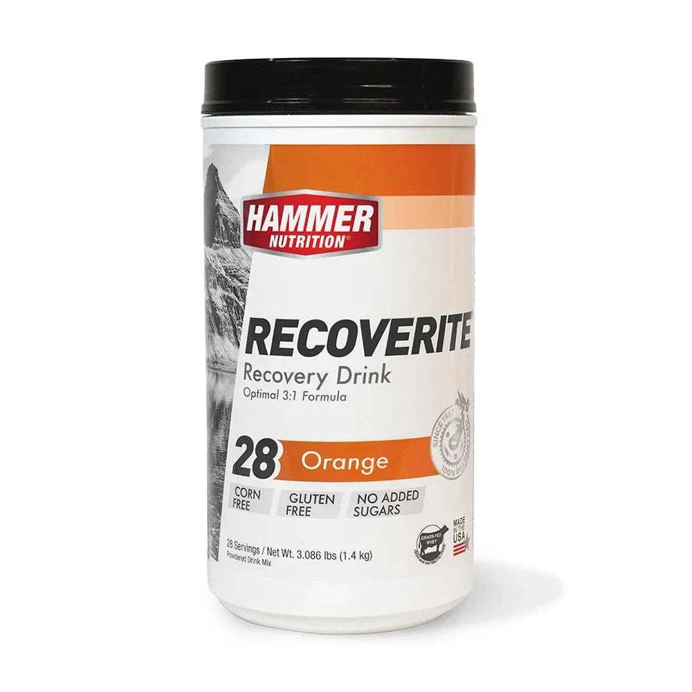Bote de Hammer Recoverite con 28 servicios sabor Naranja