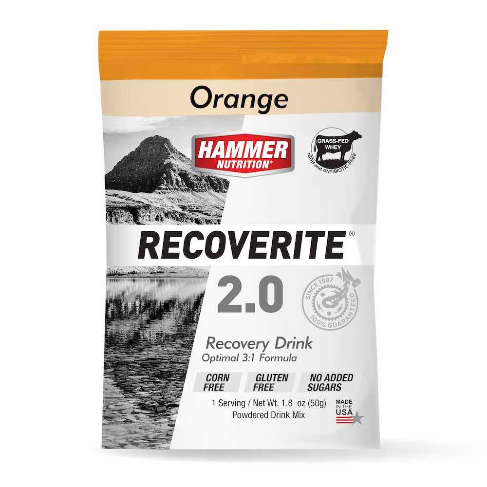 Sobre individual de Hammer Recoverite, bebida de recuperación sabor Naranja